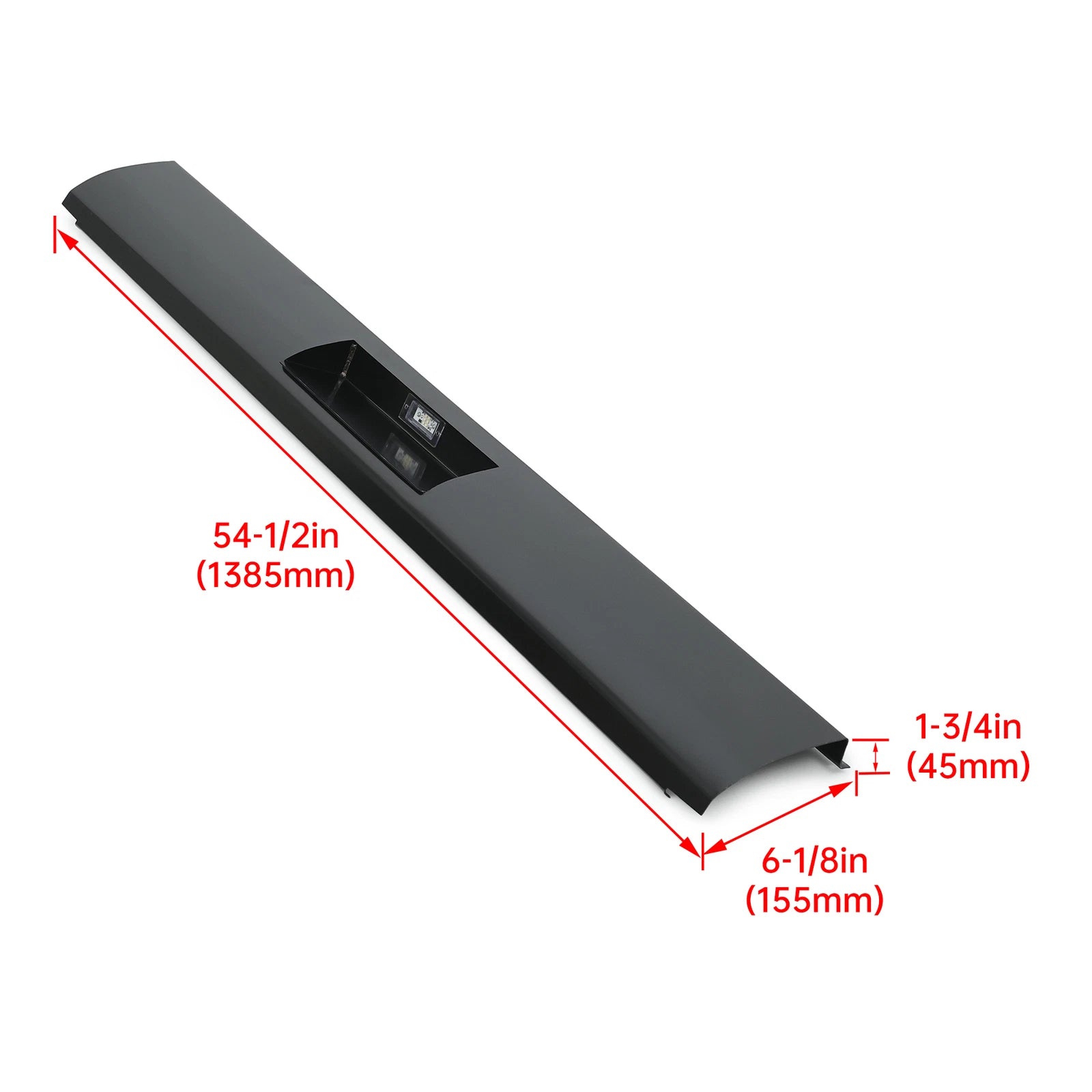 Rear Bumper Roll Pan w/LED License Plate Light for Toyota Tacoma (1995–2004)