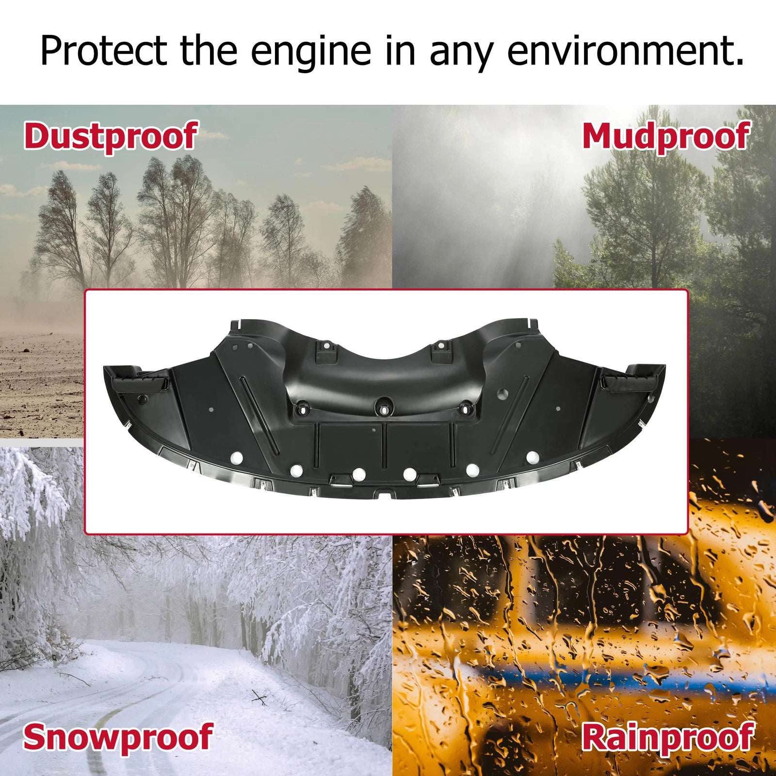 Front Engine Splash Shield for Dodge Charger RWD (2015-2023)