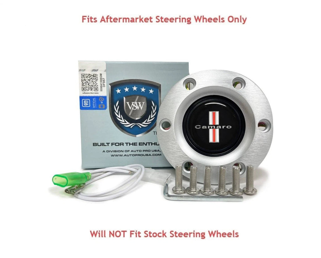 Horn Button Brushed Steering Wheel 6 Hole for Chevy Camaro (2010–2015)