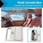 Roof Console Box Sunglass Holder for Ford Ranger Mazda BT50 (2012–2020) Gray