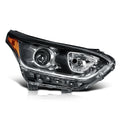 Right Side Projector Headlight Lamp for Forte Sedan (2019–2021) Black Housing