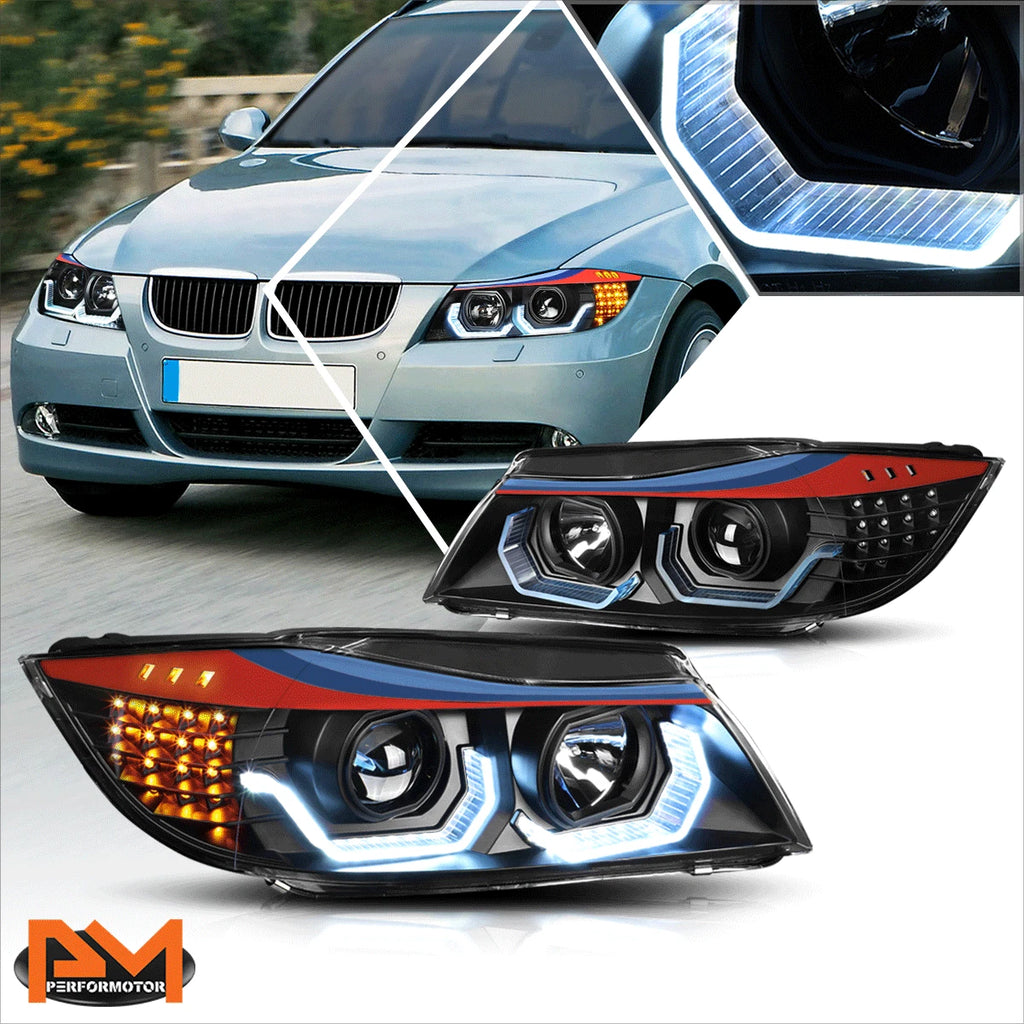 3D LED Angle Eye Projector Headlight for BMW E90 (2006–2008)