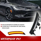 Smoked Lens Amber LED Side Marker Lights for Chrysler 200 (2015–2017)