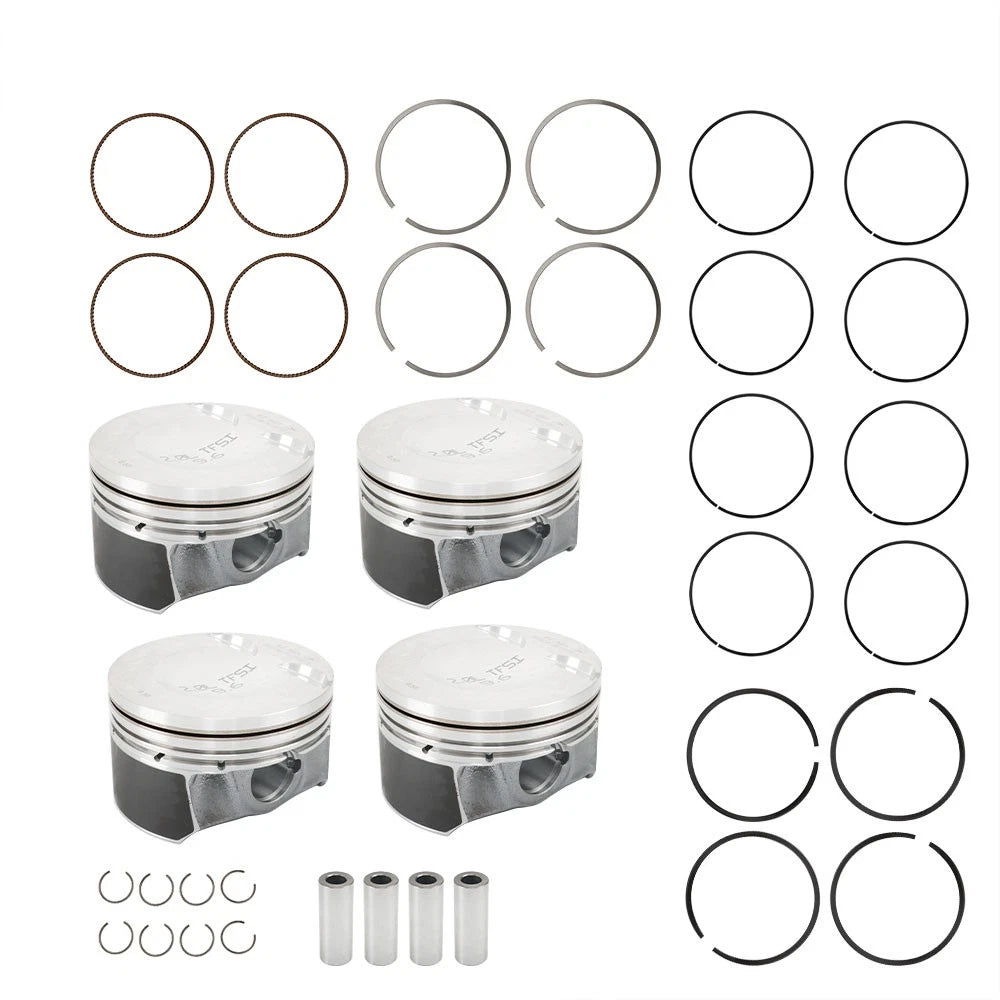 Set of 4 Oversize Piston and Ring Assembly for Audi A3/S3/A4/A5/A6 (2006–2016)
