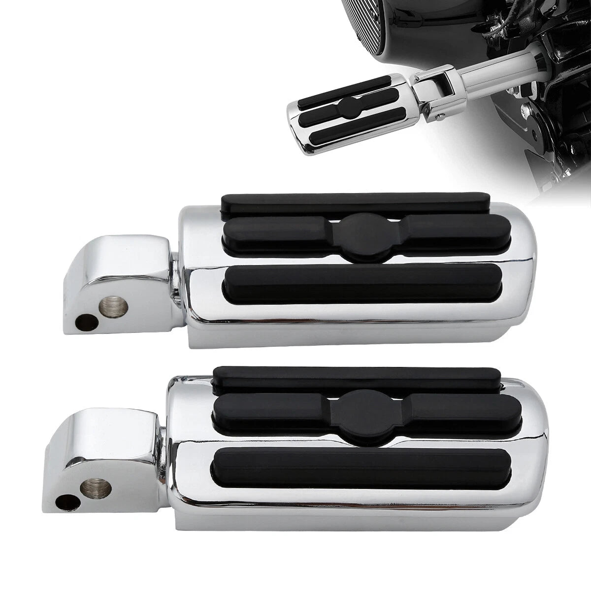 Chrome Rear Foot Pegs for Harley FXLR Low Rider (2018–2020)