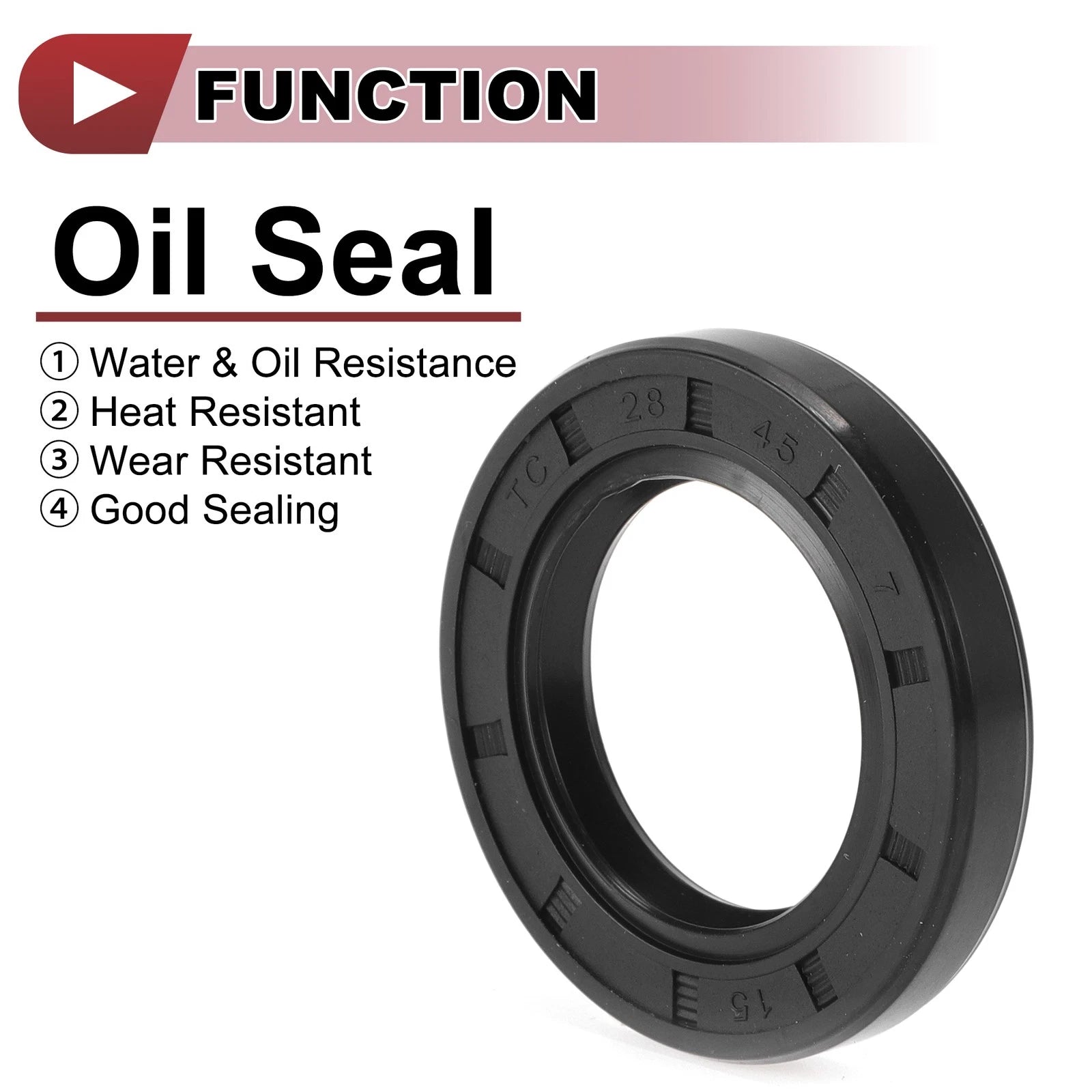 Set of 5 Rotary Shaft Oil Seals 28x45x7mm Nitrile Rubber 672668828434