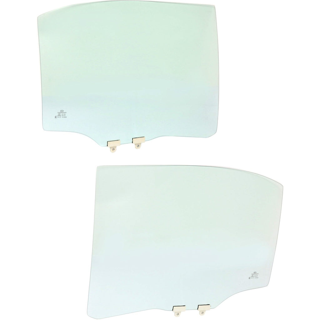 Set of 2 Door Glass for Honda Civic (2001–2005) Rear Driver and Passenger Side