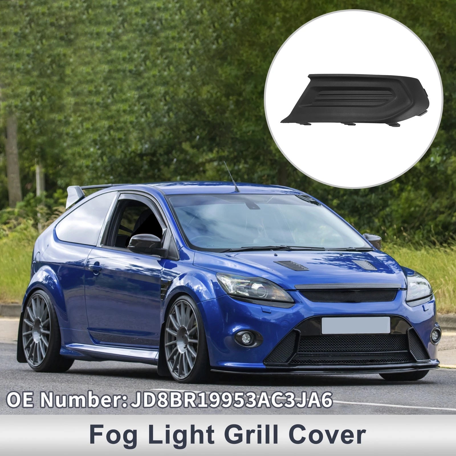 1 Pc Fog Light Grill for Ford Escort (2015–2019) No.JD8BR19953AC3JA6