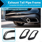 2Pcs Rear Exhaust Tail Pipe Frame for BMW X5 G05 X6 G06 X7 G07 (2019–2023)