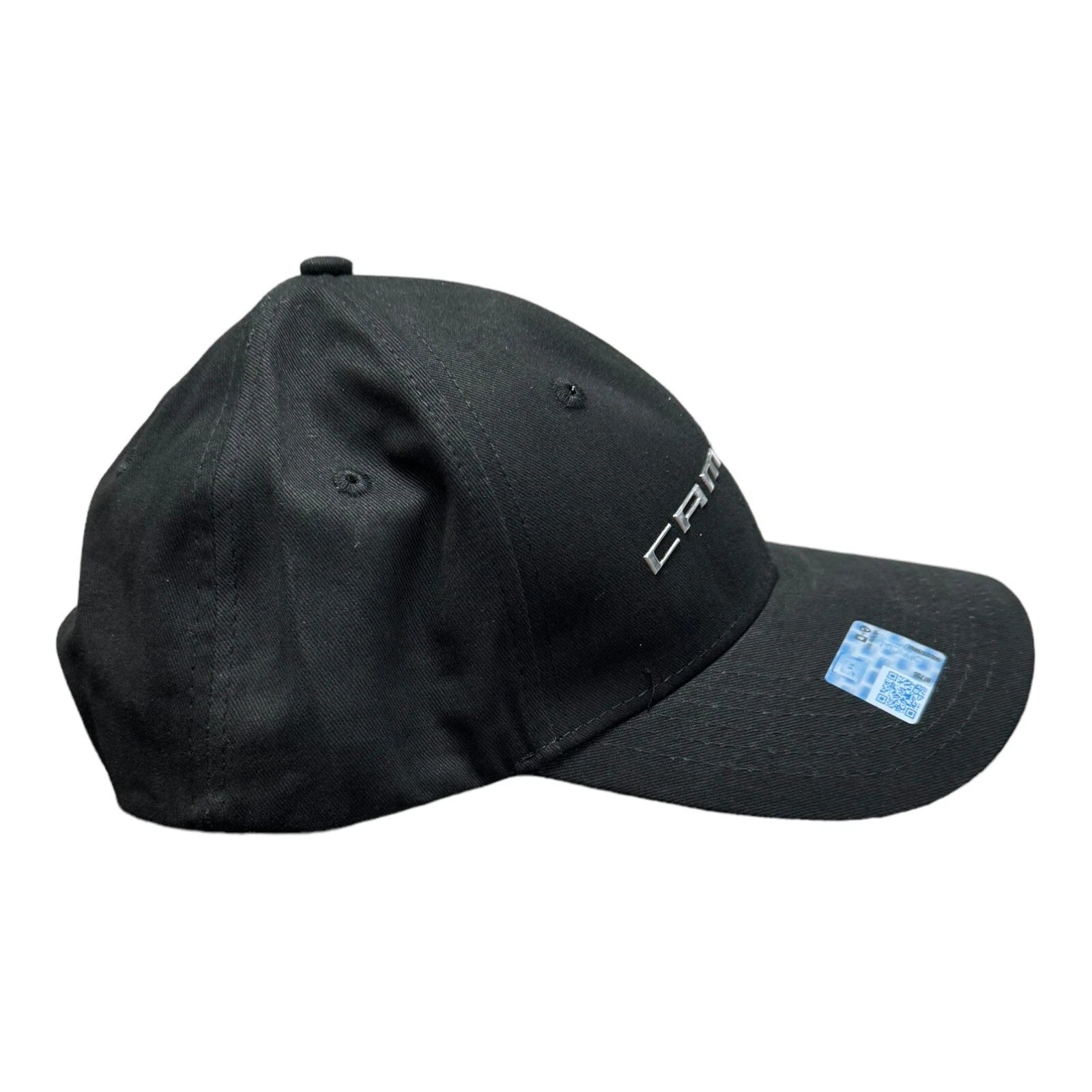 Licensed Camaro Hat Cap Black with Chrome Liquid Metal Logo for Chevrolet Camaro (1967–2025)