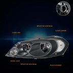 Headlights for Chevy Impala LTD Monte Carlo (2006–2016) Black Housing Clear Lens