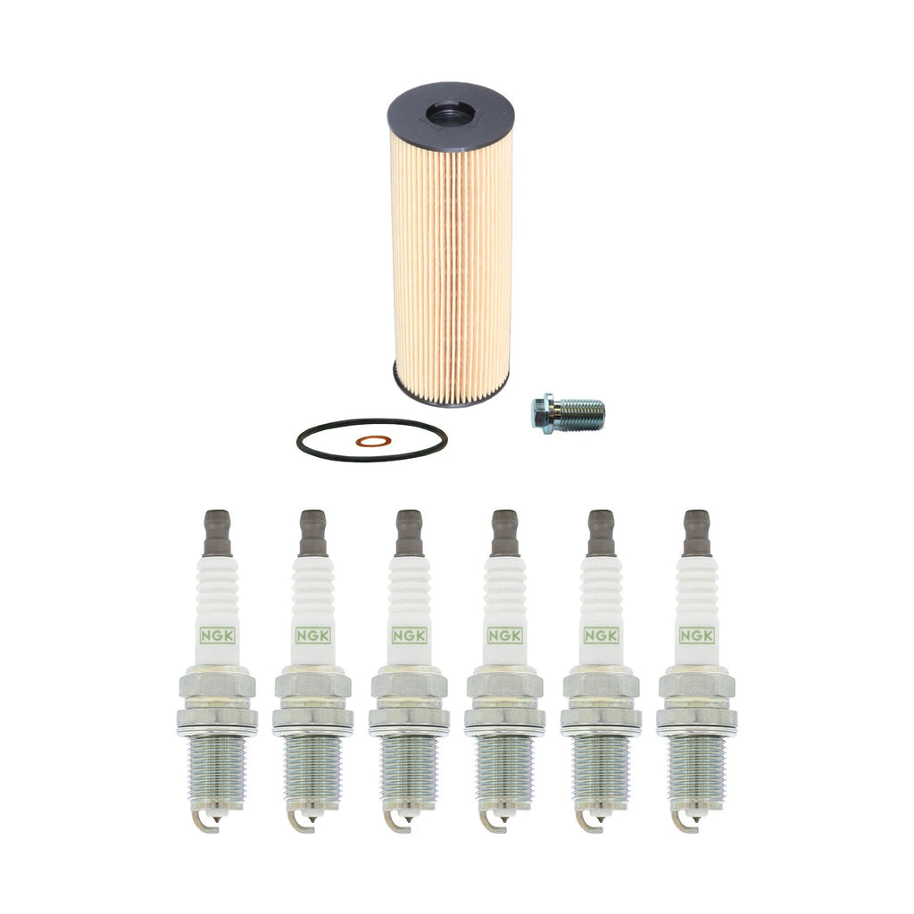 Wix Oil Filter & NGK 6 Platinum Spark Plugs for Mercedes W124 (1985–1996)