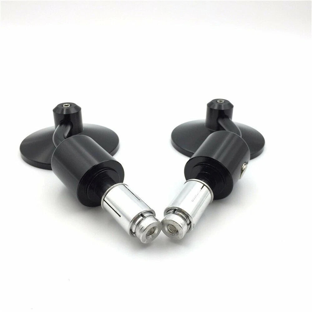 CNC Round 7/8" Handle Bar End Rearview Mirror for Yamaha Suzuki Ducati BMW