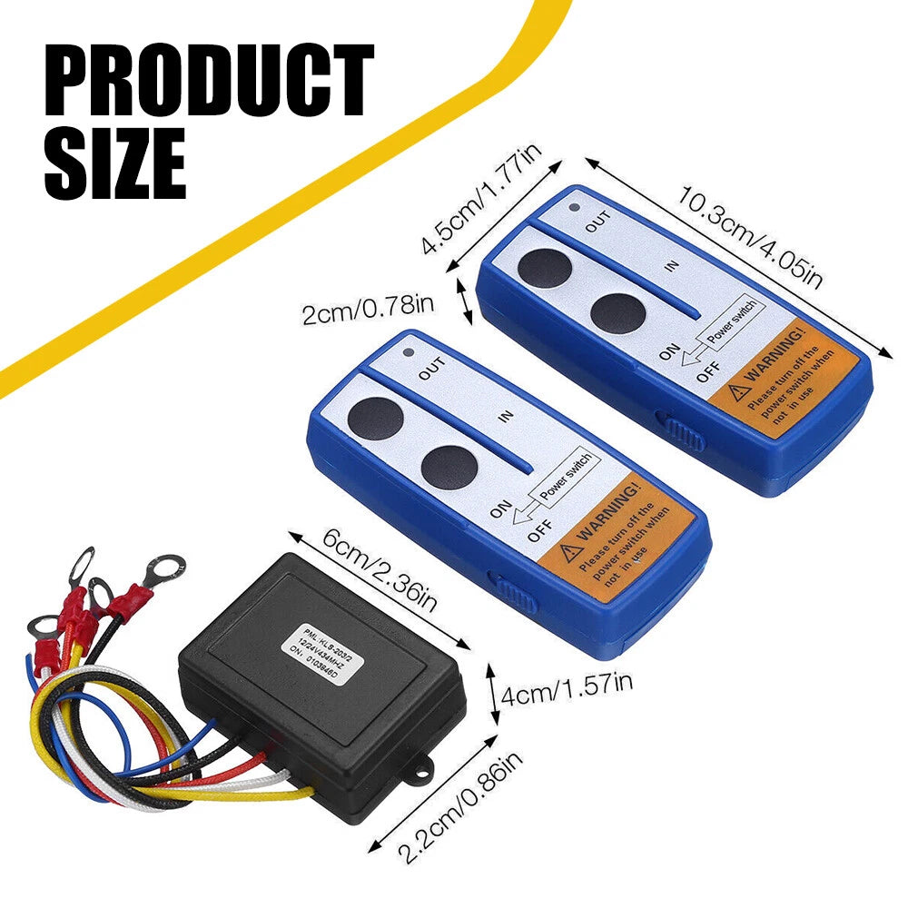 Wireless Winch Remote Control for Universal Use (150ft, 12 Volt)