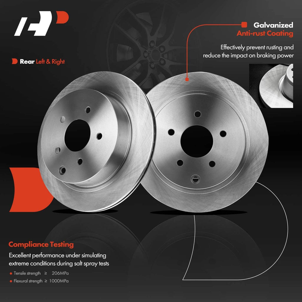 Rear Disc Rotors & Pads for Infiniti Nissan Murano Pathfinder