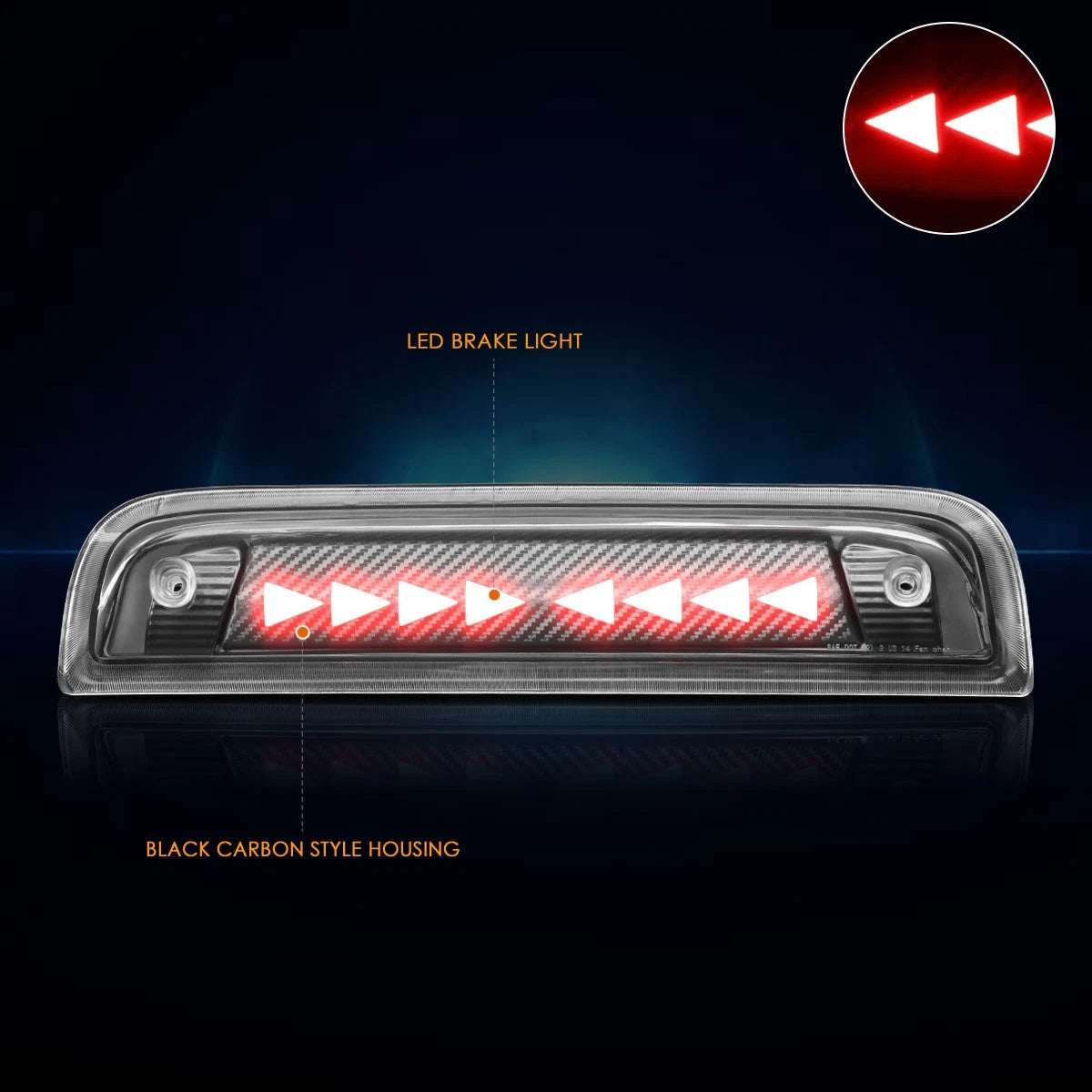 Sequential Triangle LED Third Brake Light for Silverado/Sierra (2014–2020)
