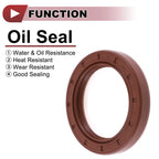 2X Oil Seal Rotary Shaft Seal for Various Models (35x50x8mm) FKM Rubber