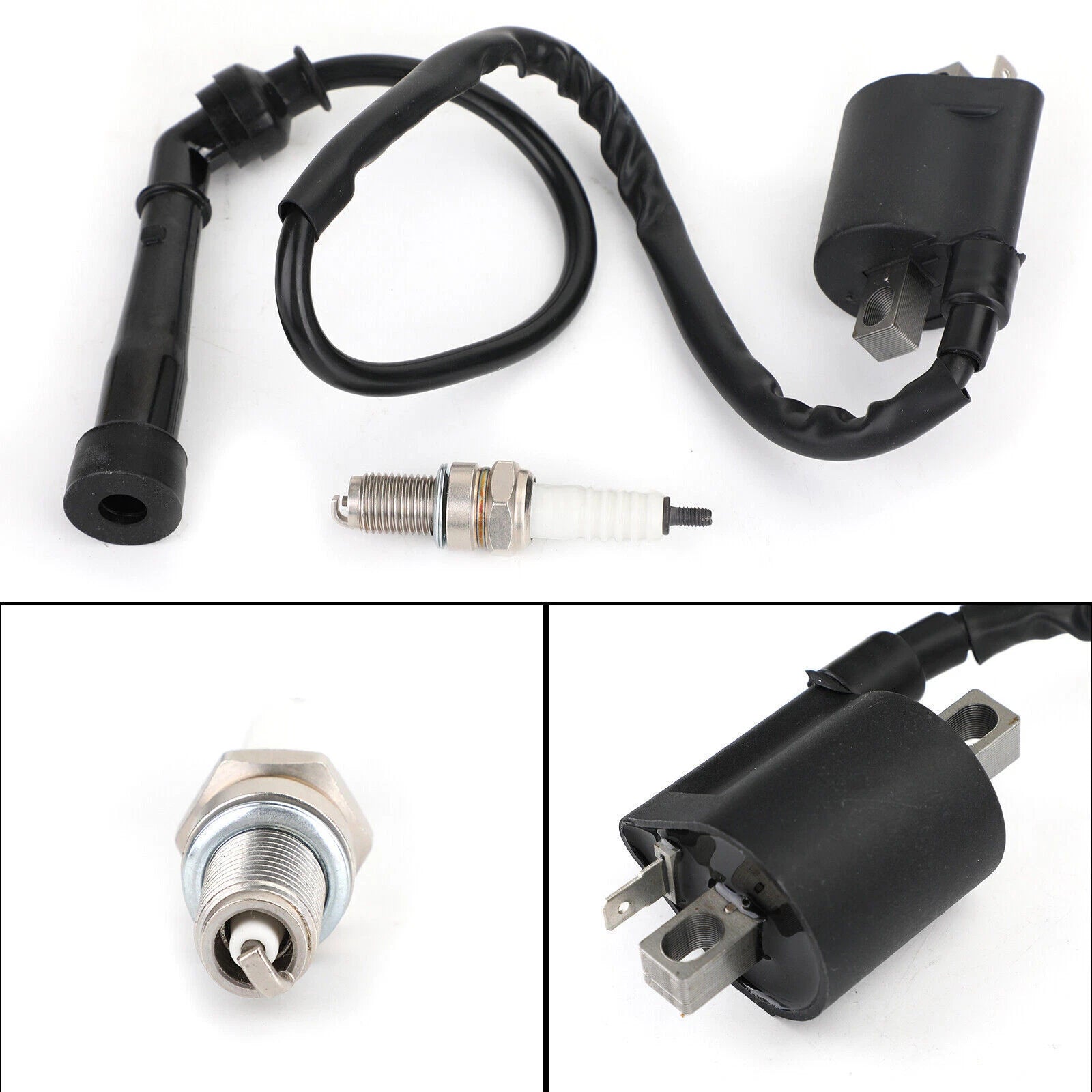 Ignition Coil Spark Plug for Yamaha Raptor 660R YFM660R Grizzly 660 (2001–2006)