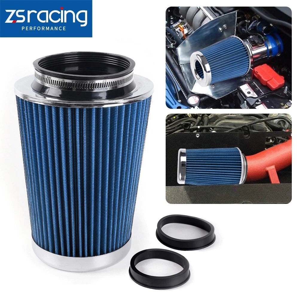 High Flow Air Intake Filter for Universal Clamp On (9" Tall, 3"-4" Inlet)