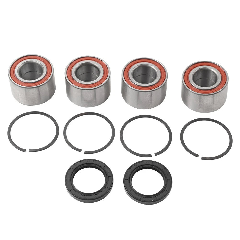 Set of 4 Front Rear Wheel Bearings & Seals Kit for Can-Am ATV (705400088, 293350118)