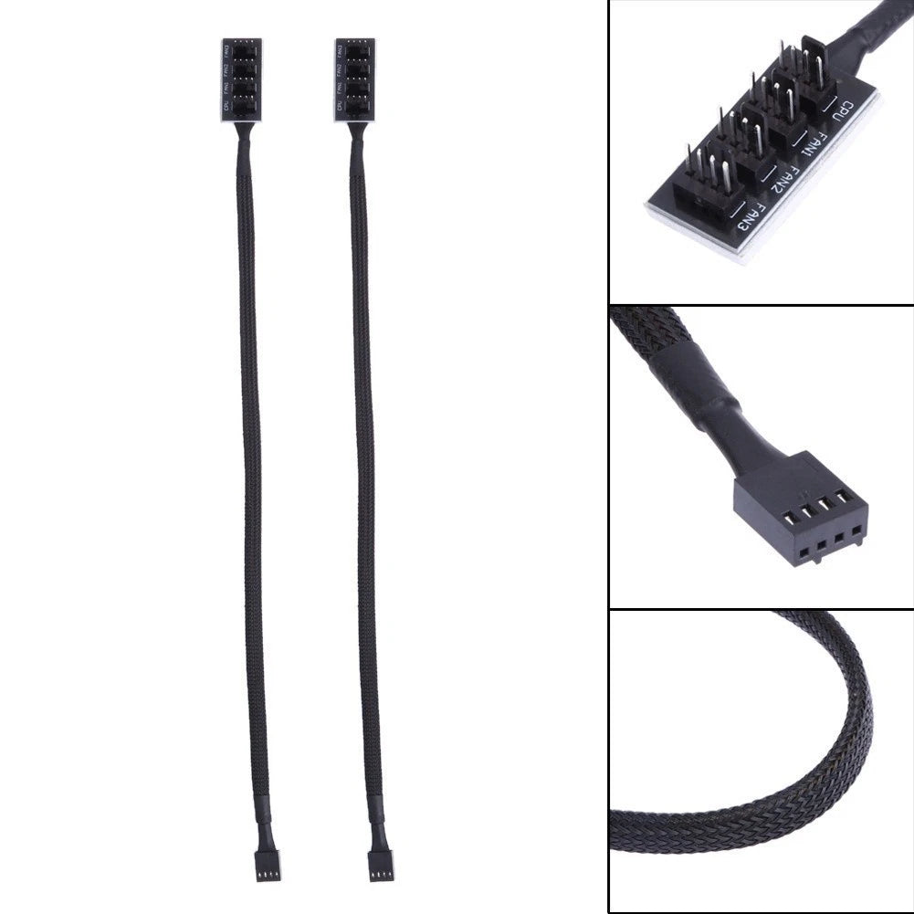 PWM Fan Hub Adapter 1 to 5 Way 4 Pin for Motherboard Expansion