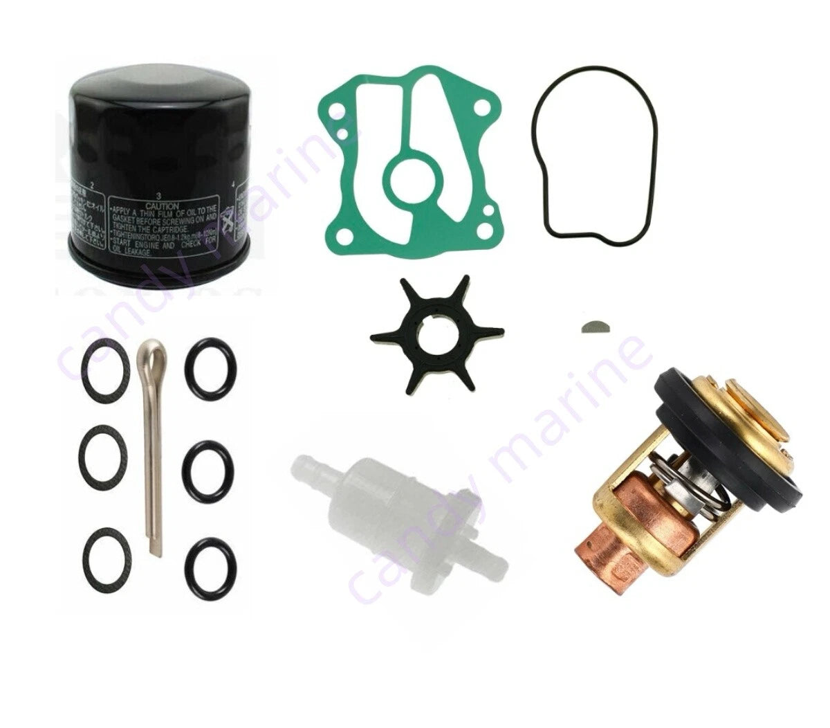 Service Kit for Honda Outboard 25HP 30HP (06211-ZV7-505, 19210-ZV7-003)