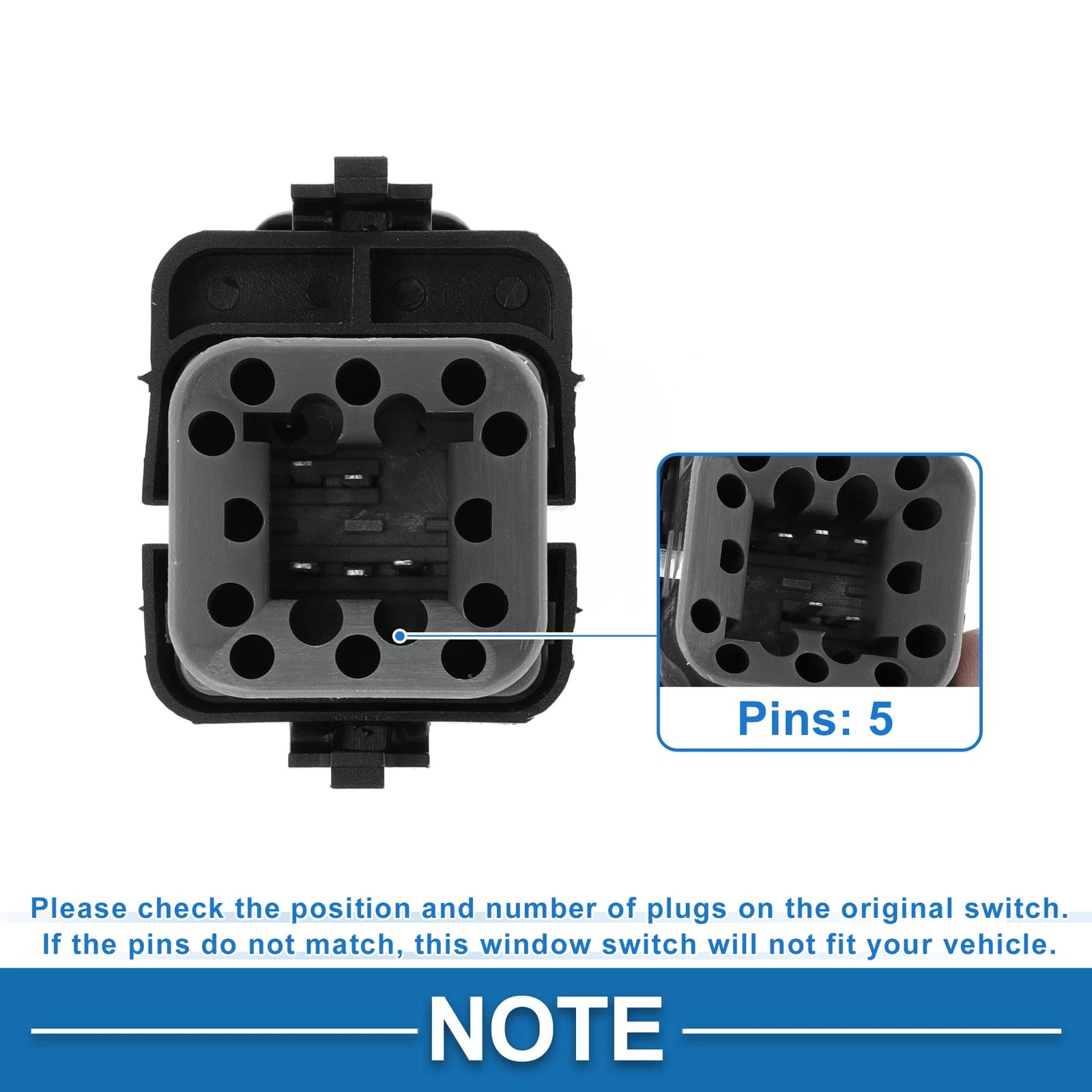 Power Window Switch Set of 2 for Mitsubishi Pajero (1998–2002) MR480359
