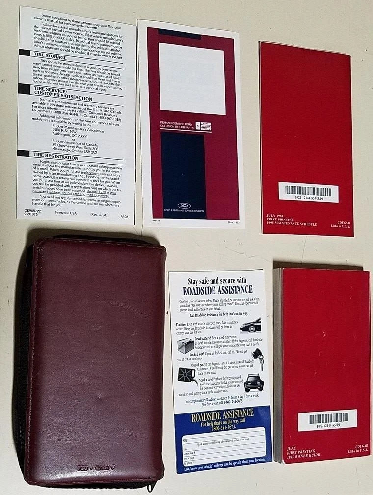 Owners Manual Collection for Mercury Cougar (1995)