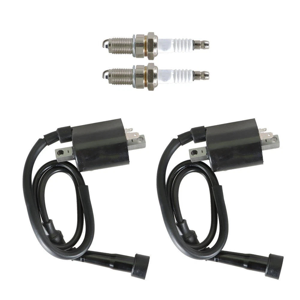 2X Ignition Coil & Spark Plug for Yamaha Virago 535 (1987–2000)