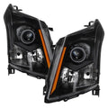 Projector Halogen Headlights Set for Cadillac SRX (2010–2016) w/Bulbs Black