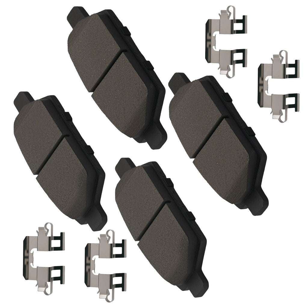 Set of 4 Rear Ceramic Brake Pads for Lincoln MKZ Zephyr (2006–2012) P-1161