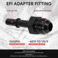 6AN EFI Fitting Adapter for Fuel Line Male to 3/8" Rail (Aluminum Quick Disconnect)