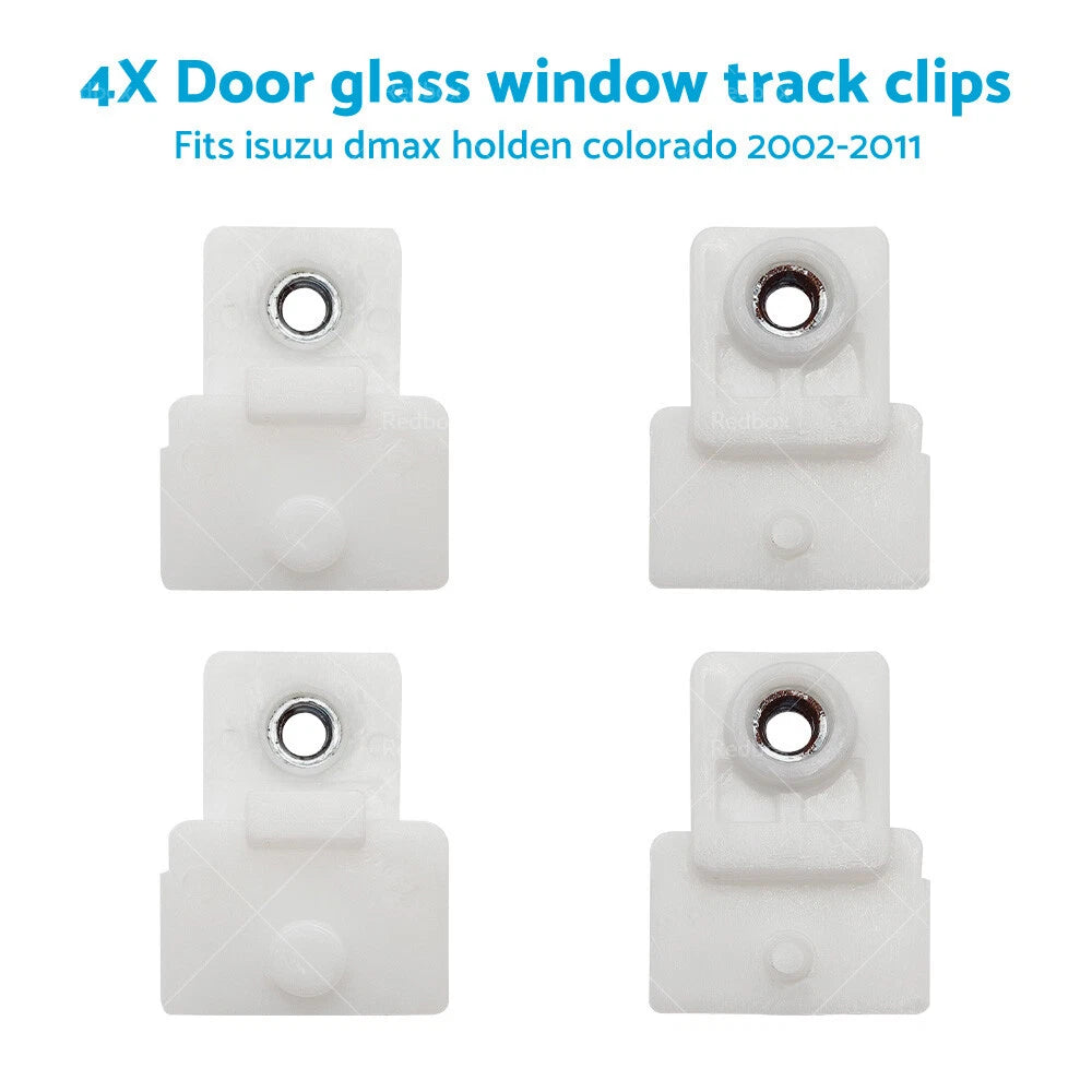 4X Door Window Glass Track Clip for Isuzu D-Max, Holden Colorado, Rodeo