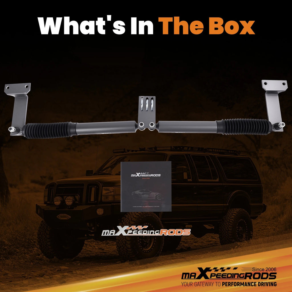Dual Steering Stabilizer for Ford F-250 F-350 Excursion 4WD (2000–2005) w/Dust Cover