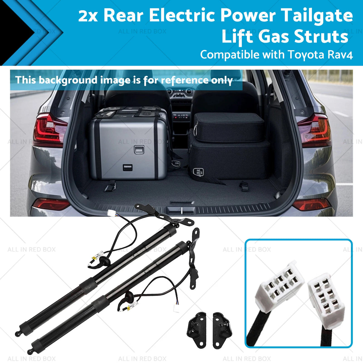 Pair Rear Electric Power Tailgate Lift Gas Struts for Toyota RAV4 (2013–2018)