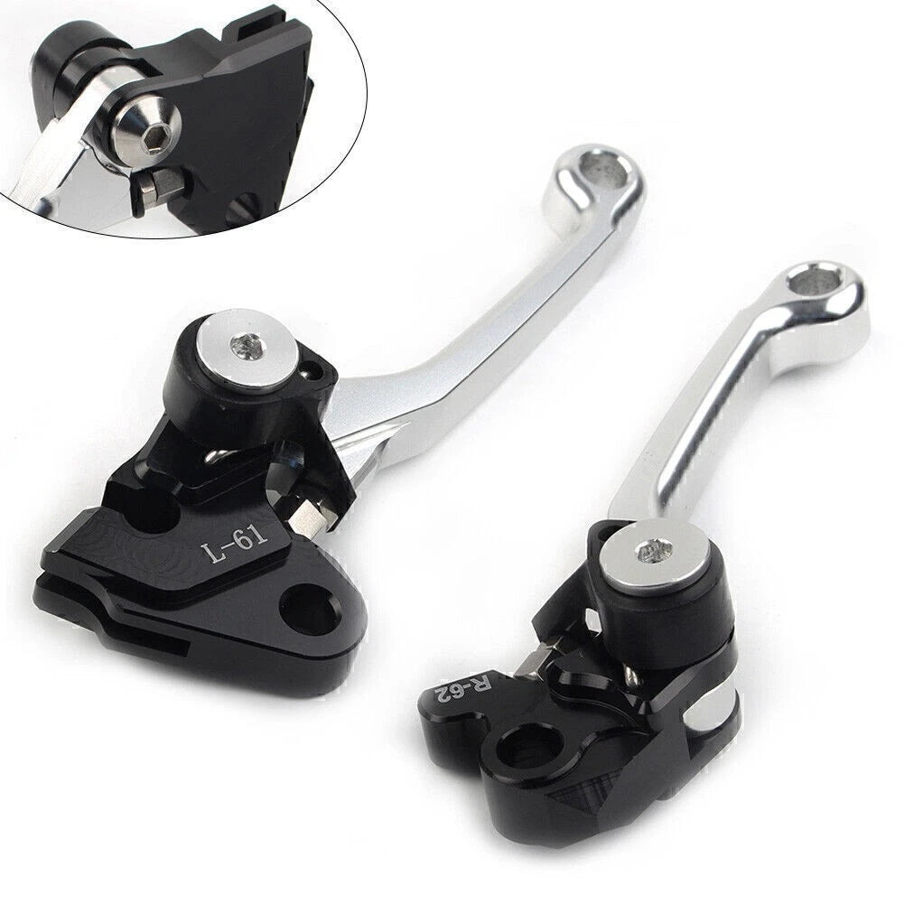 Pivot Dirt Clutch Brake Levers for Kawasaki KX450F (2006–2010, 2012) Silver