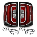 LED Tail Lights Pair for GMC Sierra 1500 (2016–2018) w/ Bulb & Accent Light