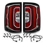 LED Tail Lights Pair for GMC Sierra 1500 (2016–2018) w/ Bulb & Accent Light