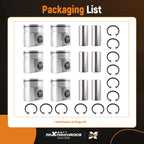 Set of 6 Pistons with Rings and Pins for Dodge Ram 5.9L (2004–2007)