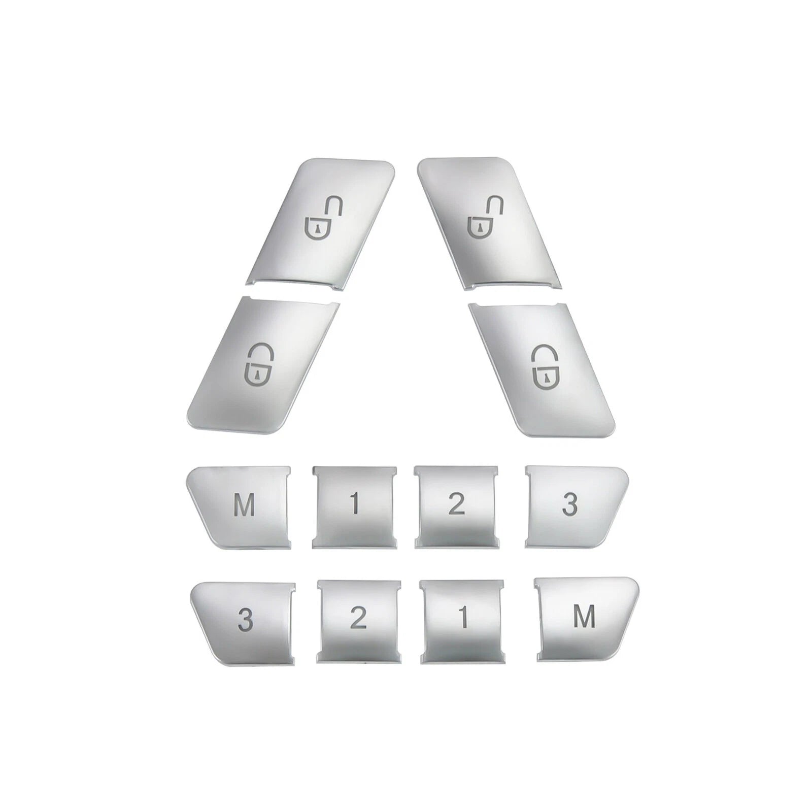 Inner Door Lock Switch Button Cover Trims for Mercedes-Benz E-Class W212 (2010-2015)