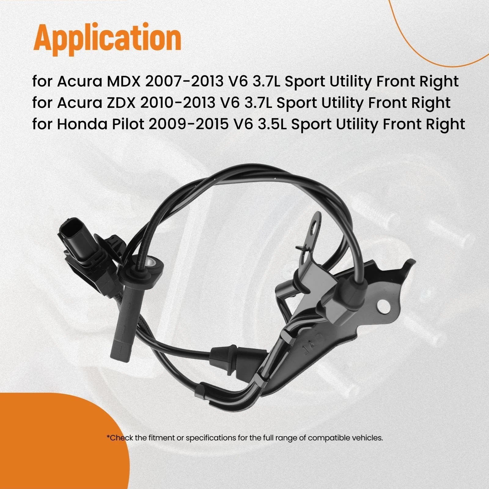 ABS Sensor for Honda Pilot (2009–2015) Front Right 57450-STX-A01