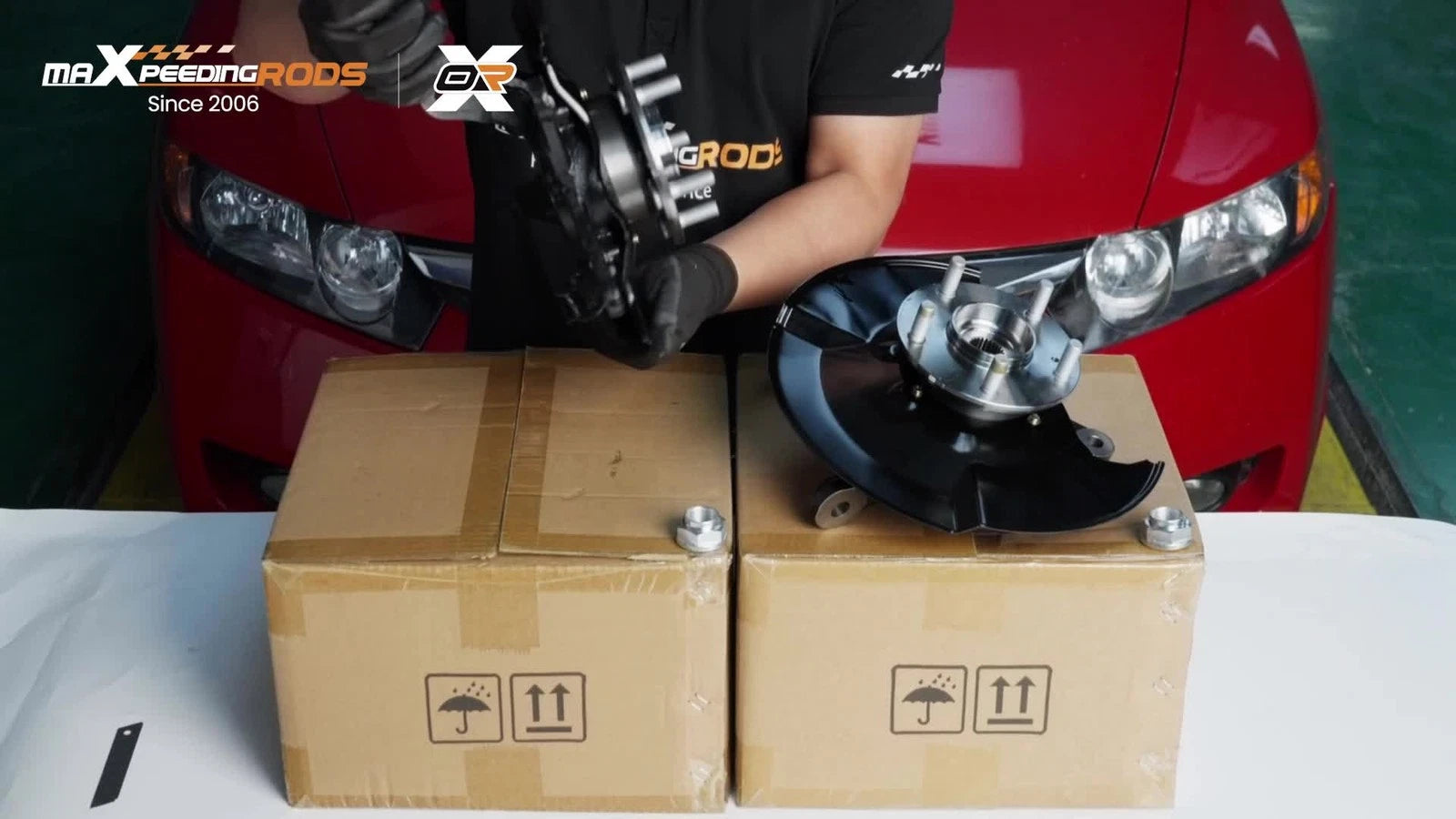 Pair Front Steering Knuckle & Wheel Hub Bearing for Honda Civic DX (1996–2000)