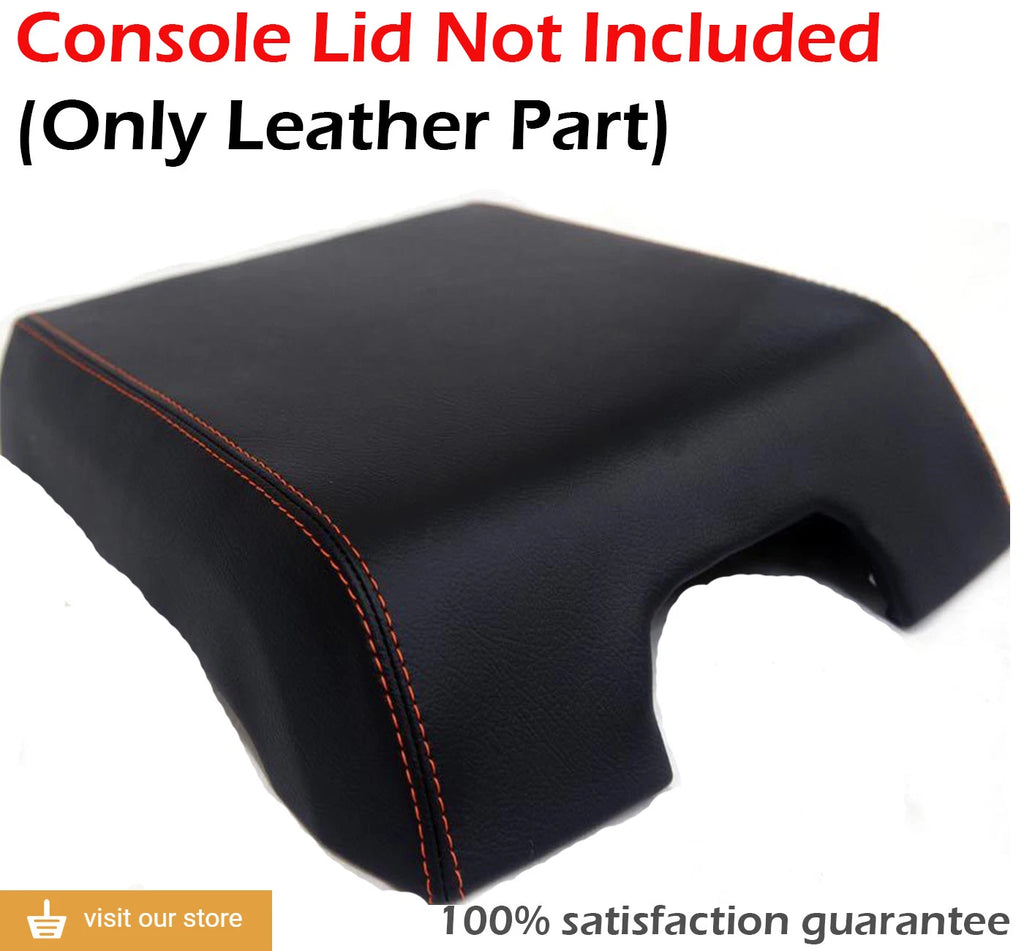 Center Console Armrest Cover for Ford F150 (2015–2020) - Orange Stitch