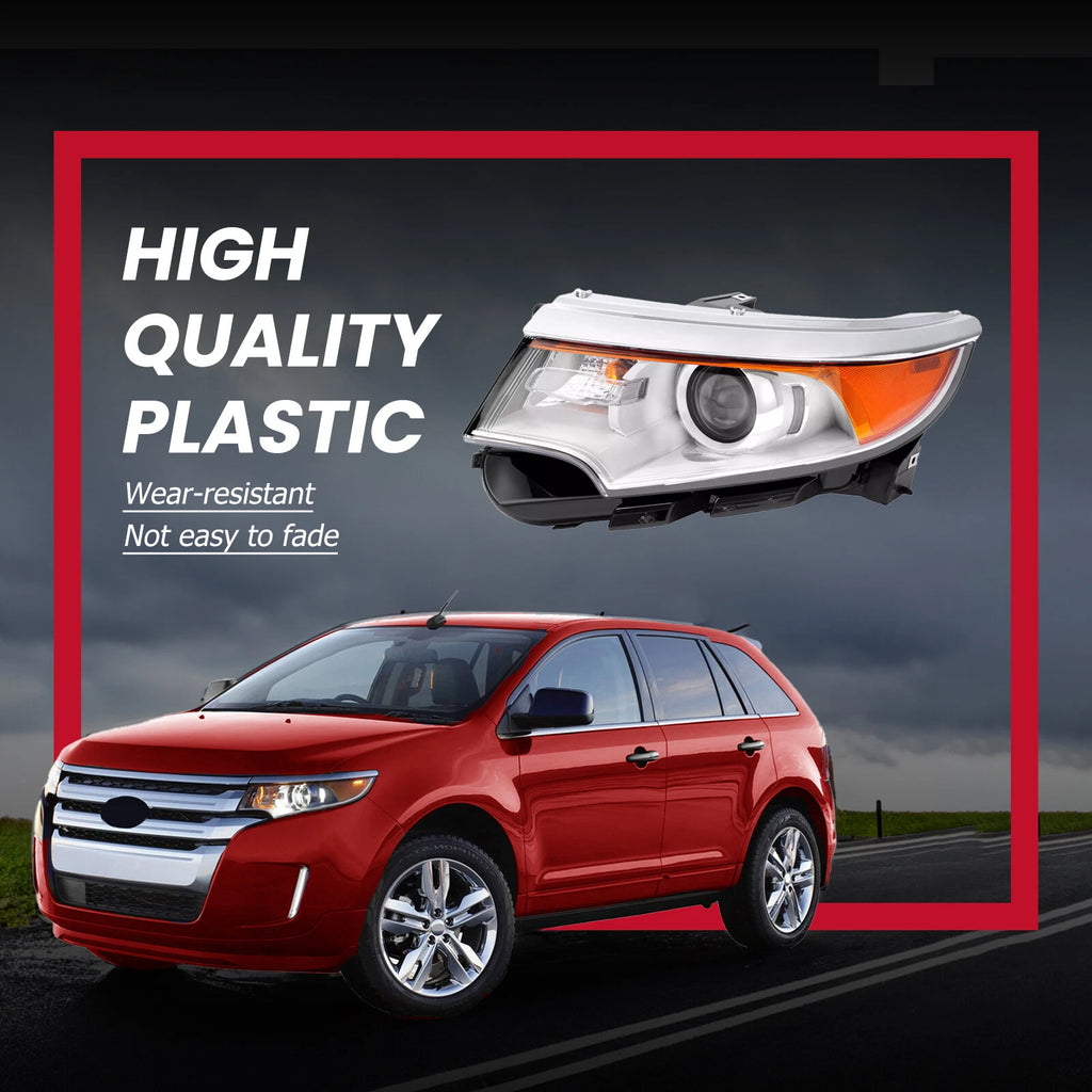 Projector Headlight Assembly for Ford Edge (2011-2014) Halogen Driver Side