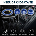 Set of 4 Media Tune Engine Start Mirror Switch Knob Covers for Subaru WRX (2022–2023) Blue