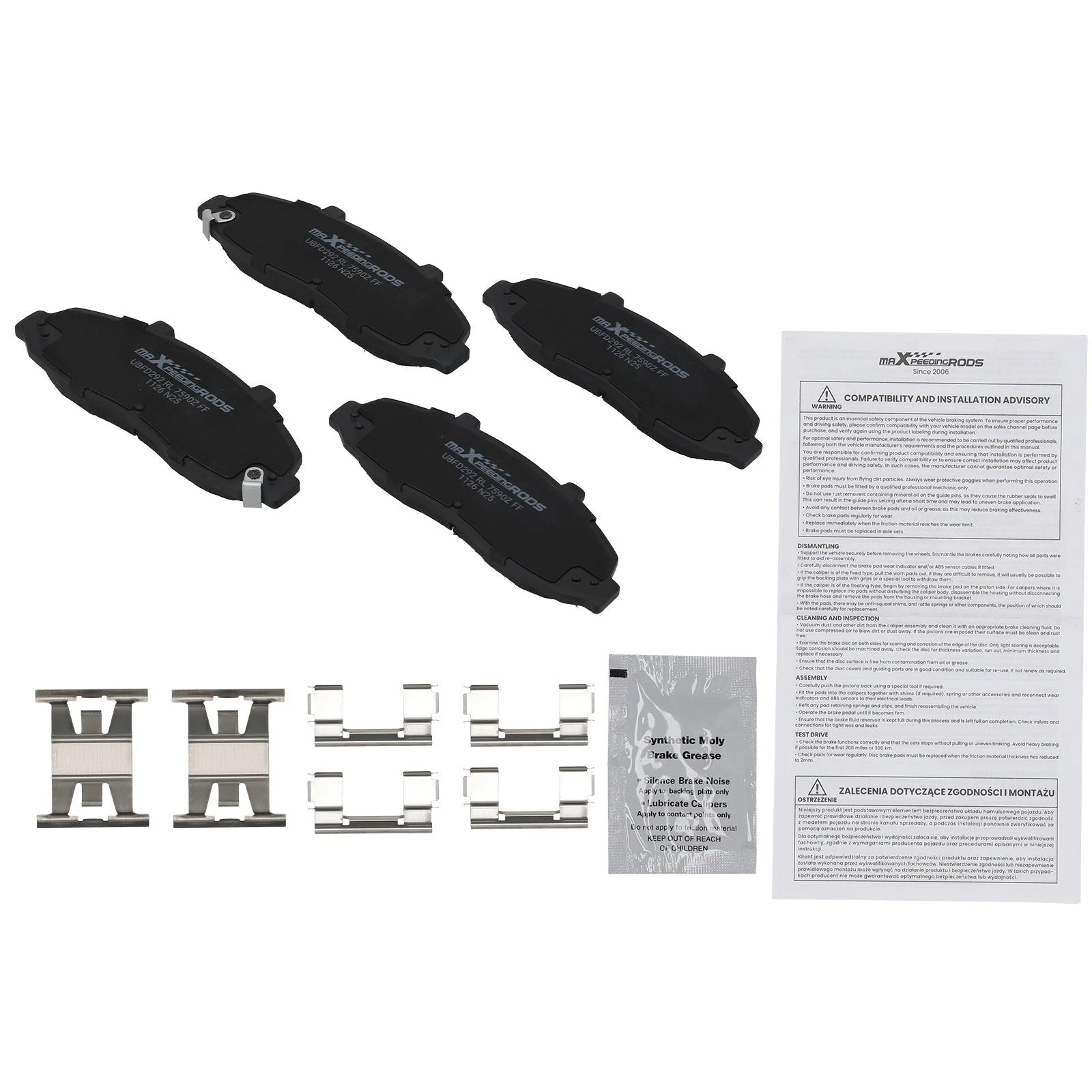 Front Ceramic Brake Pads Set for Ford F-150 (1997–2004)