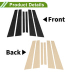 6 Pcs Door Pillar Window Trim for BMW 5-Series (2004–2010) Black