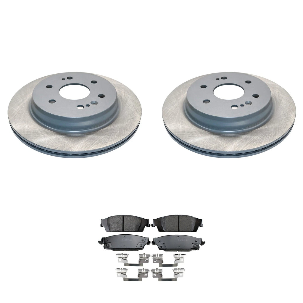 DuraGo Rear Rotor & Akebono ProACT Ceramic Disc Brake Pad Kit for Silverado 1500 LD (2014–2018)