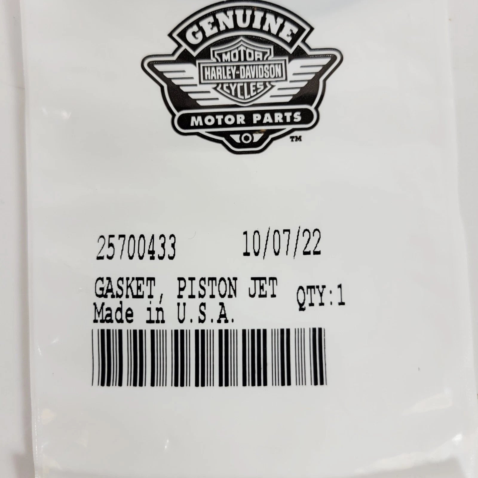 Piston Jet Gasket for Harley-Davidson (OEM 25700433)