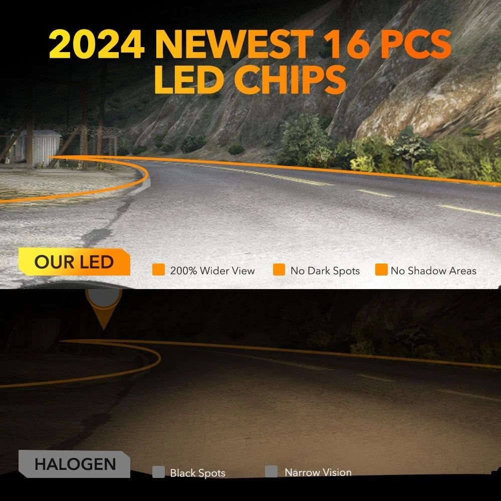 2X OXILAM 9005 LED Headlight Kit for HB3 (6500K)